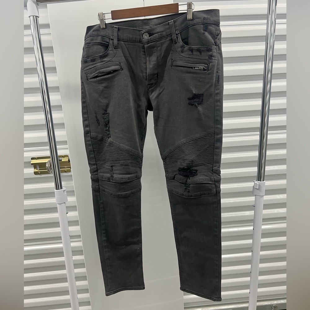 Hudson gray “The Blinder Biker” jeans size 38